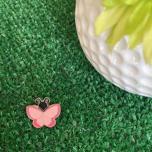 PINK - butterfly ball marker pin